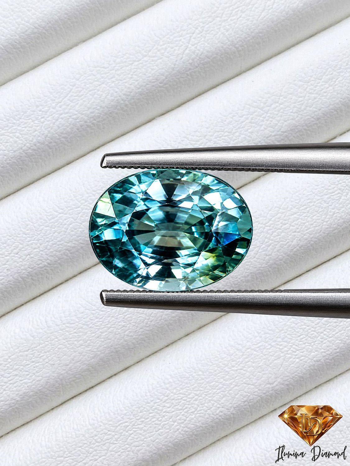 Zircon naturel - 2.00 cts - bleue  du Sri Lanka certifié Ilumina diamant