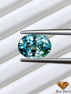 Zircon naturel - 2.00 cts - bleue  du Sri Lanka certifié Ilumina diamant