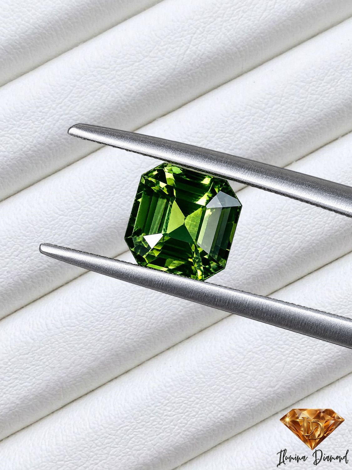 Zircon naturel - 1.94 cts - vert du Sri Lanka certifié Ilumina diamant