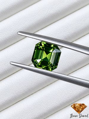 Zircon naturel - 1.94 cts - vert du Sri Lanka certifié Ilumina diamant