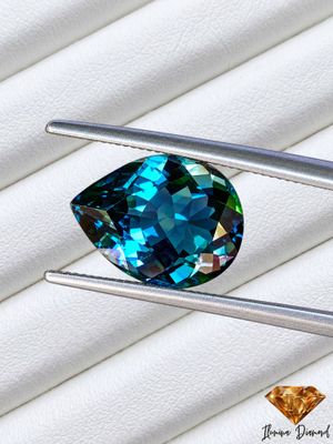 Natural London blue topaz - 10.57 carats - certified