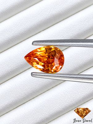 Natural Sri Lankan Zircon -2.83 cts - golden orange, GFCO-certified