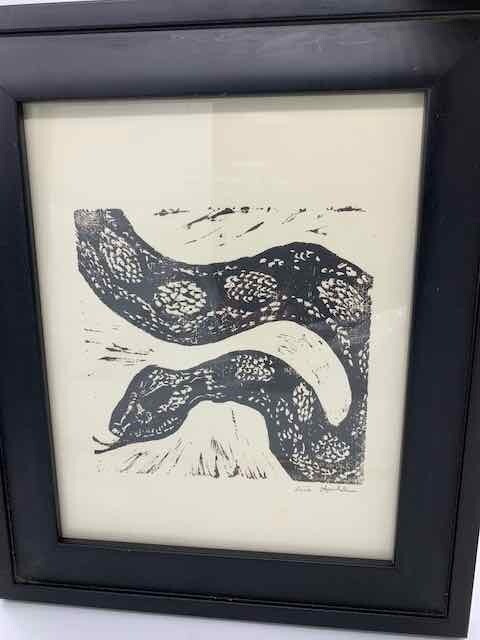 Linoblock oil print