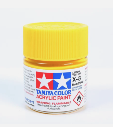 X-8 Lemon Yellow Gloss Acrylic Paint