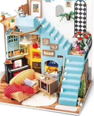 Joy’s Peninsula Living Room 3D Wooden puzzle DIY house Joy’s Peninsula Living Room 3D Wooden puzzle DIY house