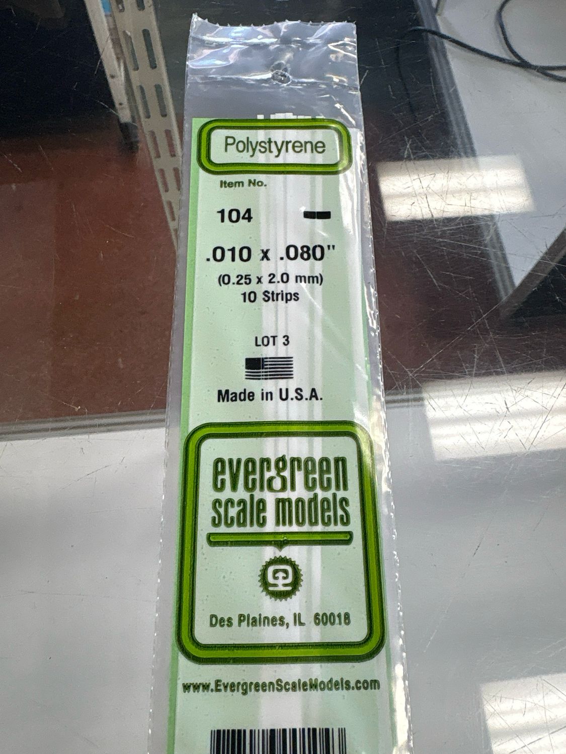 Evergreen Polystyrene #104 Evergreen Polystyrene #104