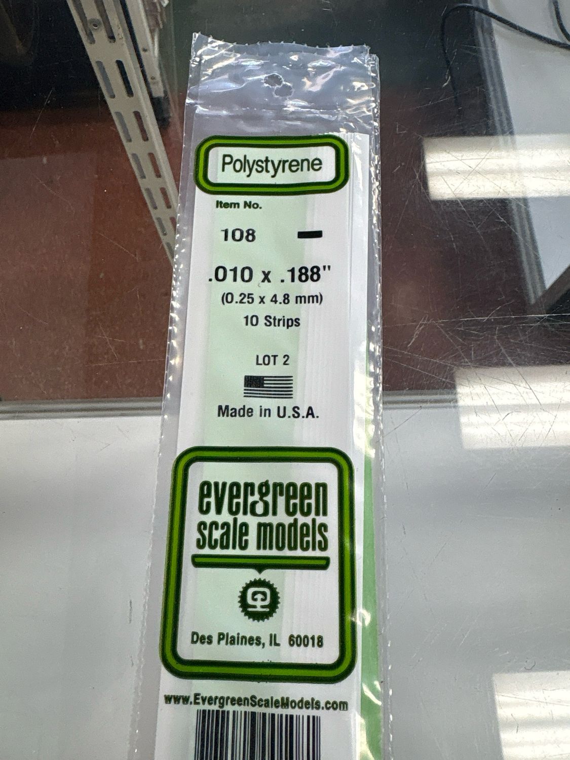 Evergreen Polystyrene #108 Evergreen Polystyrene #108