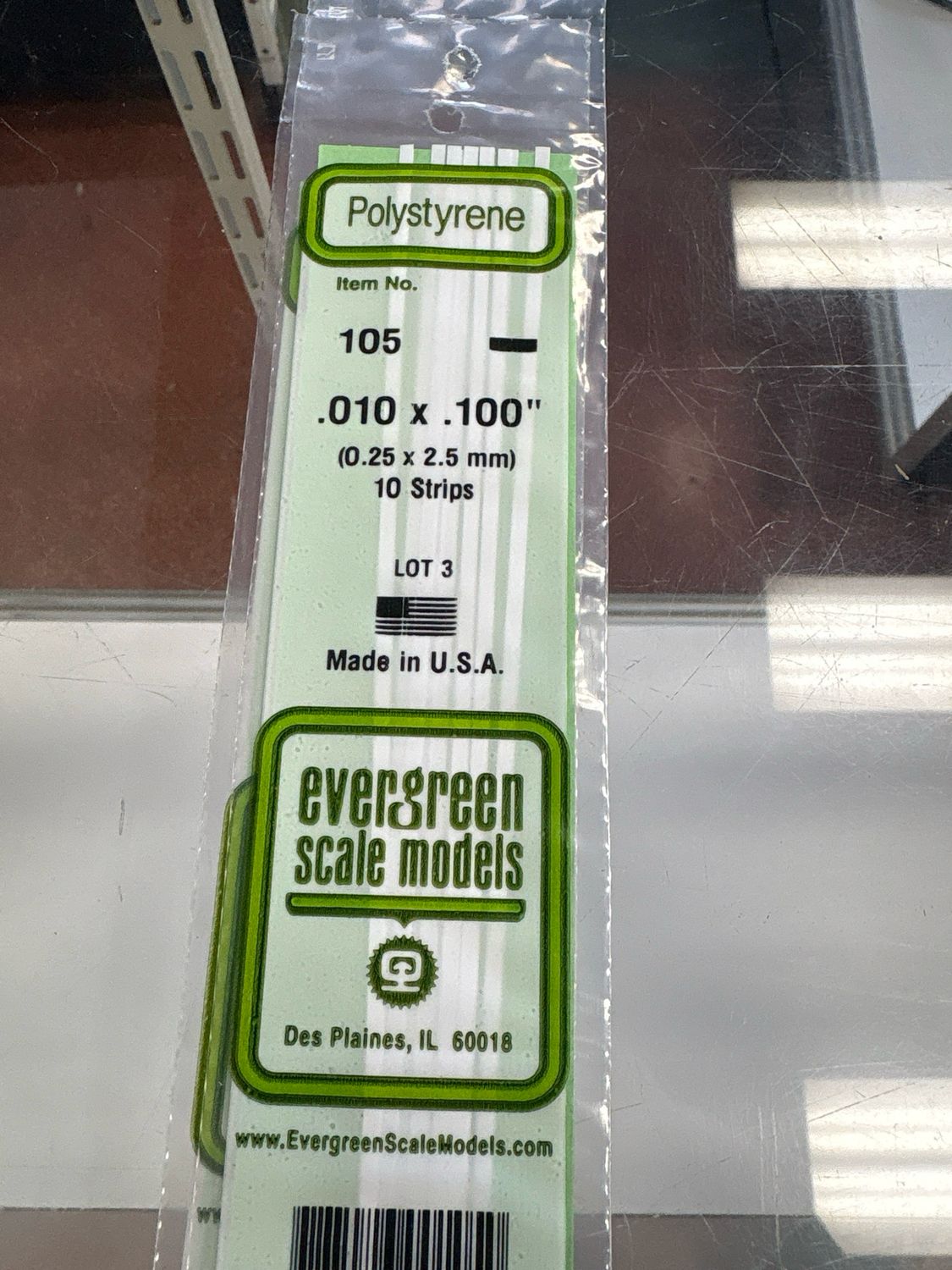 Evergreen Polystyrene #105 Evergreen Polystyrene #105