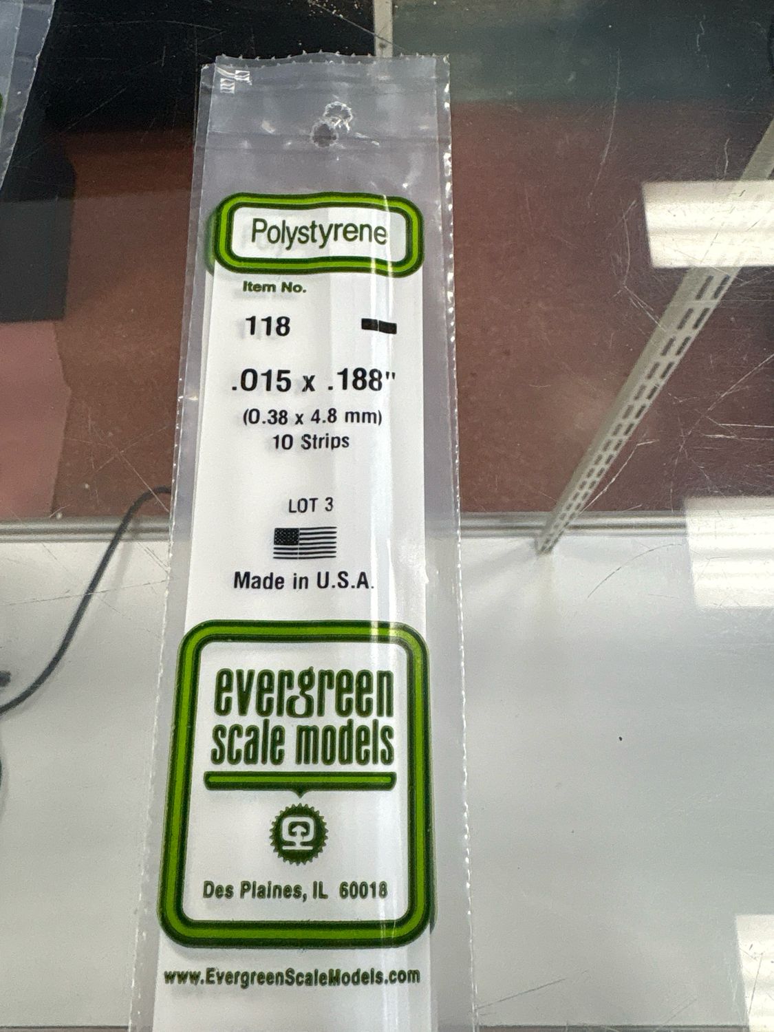 Evergreen Polystyrene #118 Evergreen Polystyrene #118