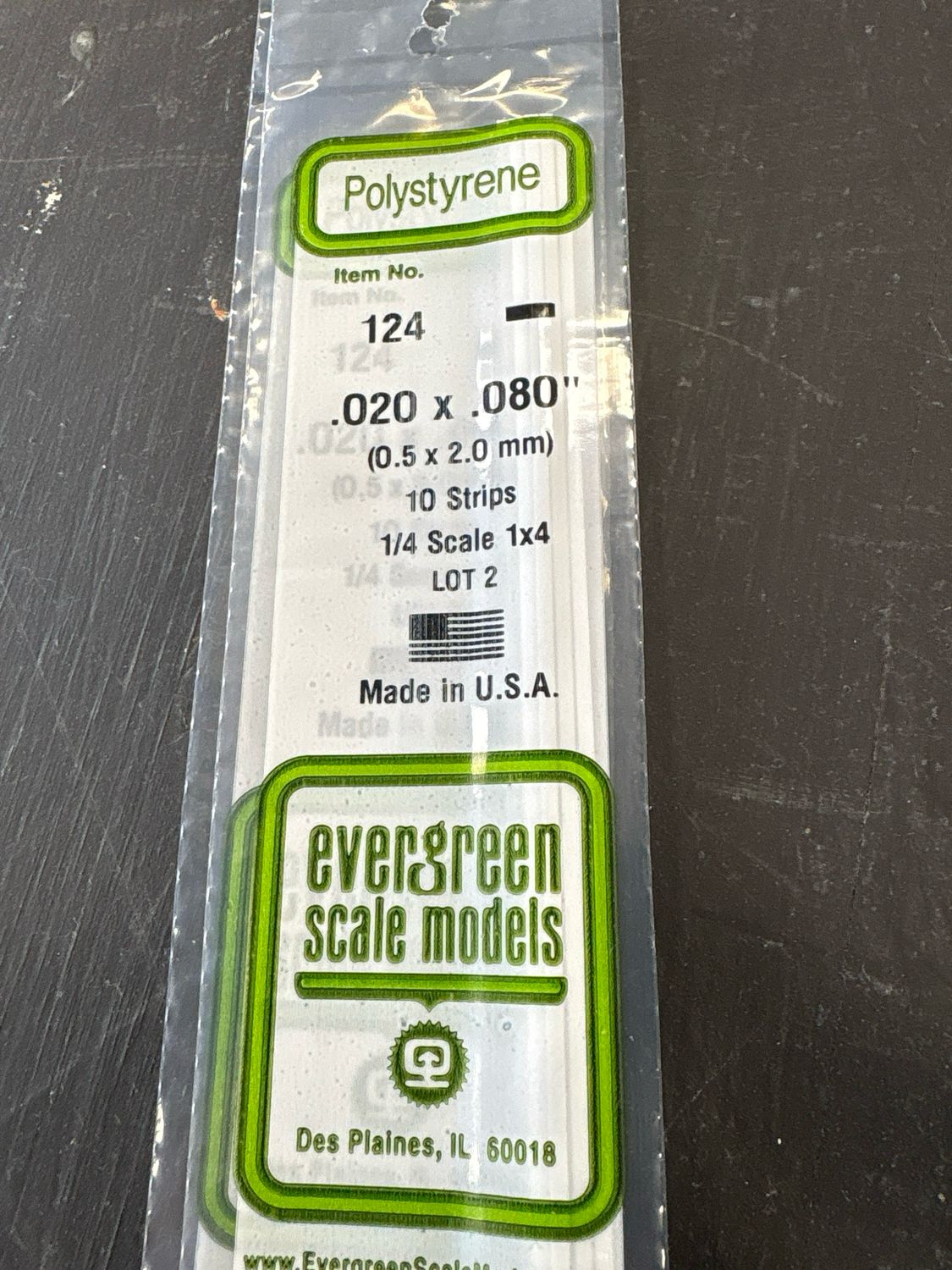 Evergreen Polystyrene #124 Evergreen Polystyrene #124