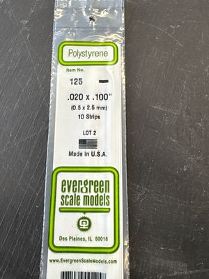 Evergreen Polystyrene #125 Evergreen Polystyrene #125