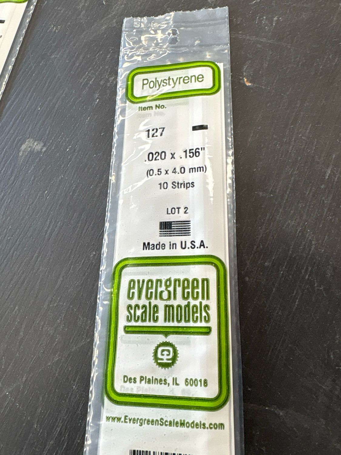 Evergreen Polystyrene #127 Evergreen Polystyrene #127