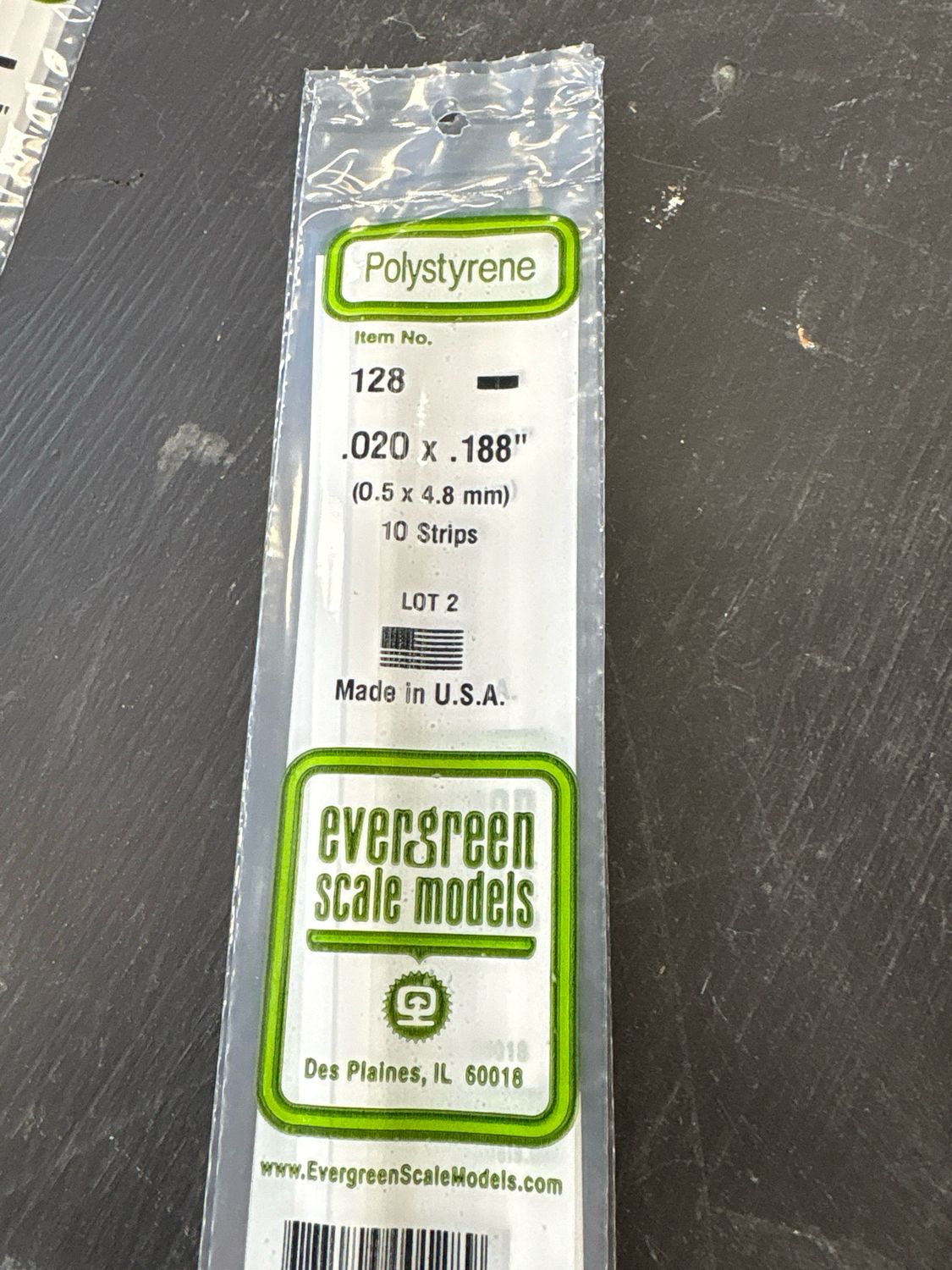 Evergreen Polystyrene #128 Evergreen Polystyrene #128