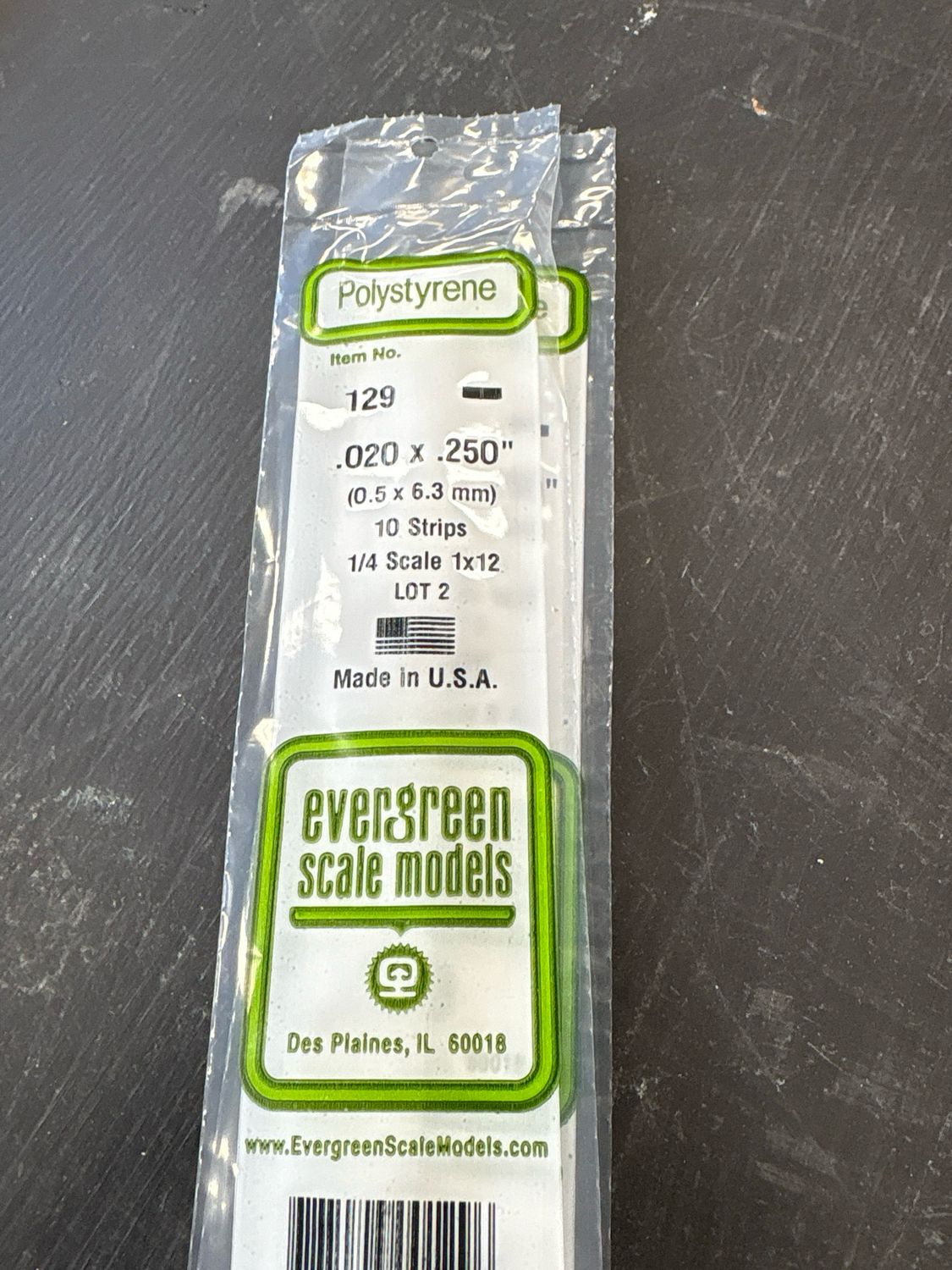 Evergreen Polystyrene #129 Evergreen Polystyrene #129