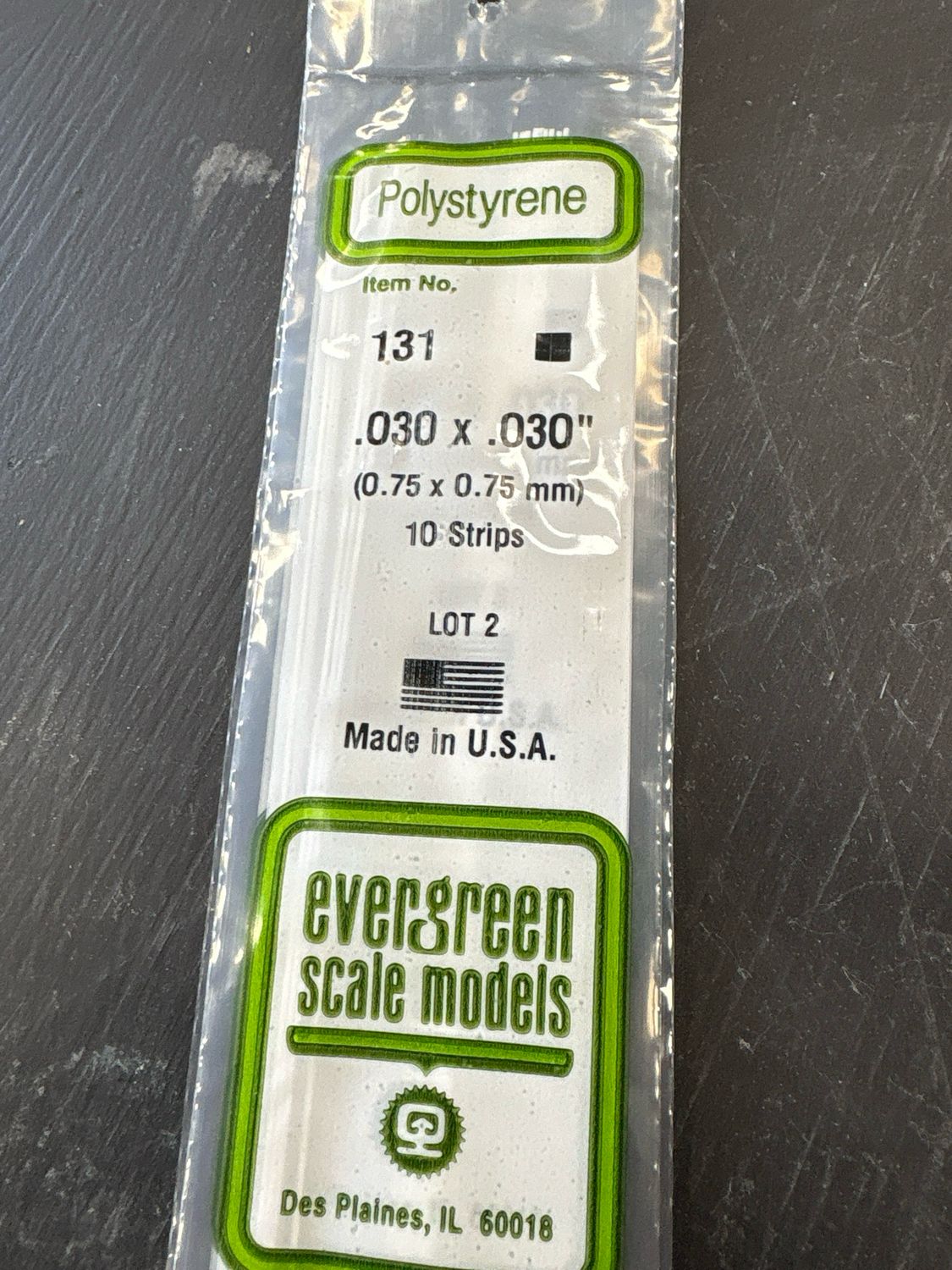 Evergreen Polystyrene #131 Evergreen Polystyrene #131