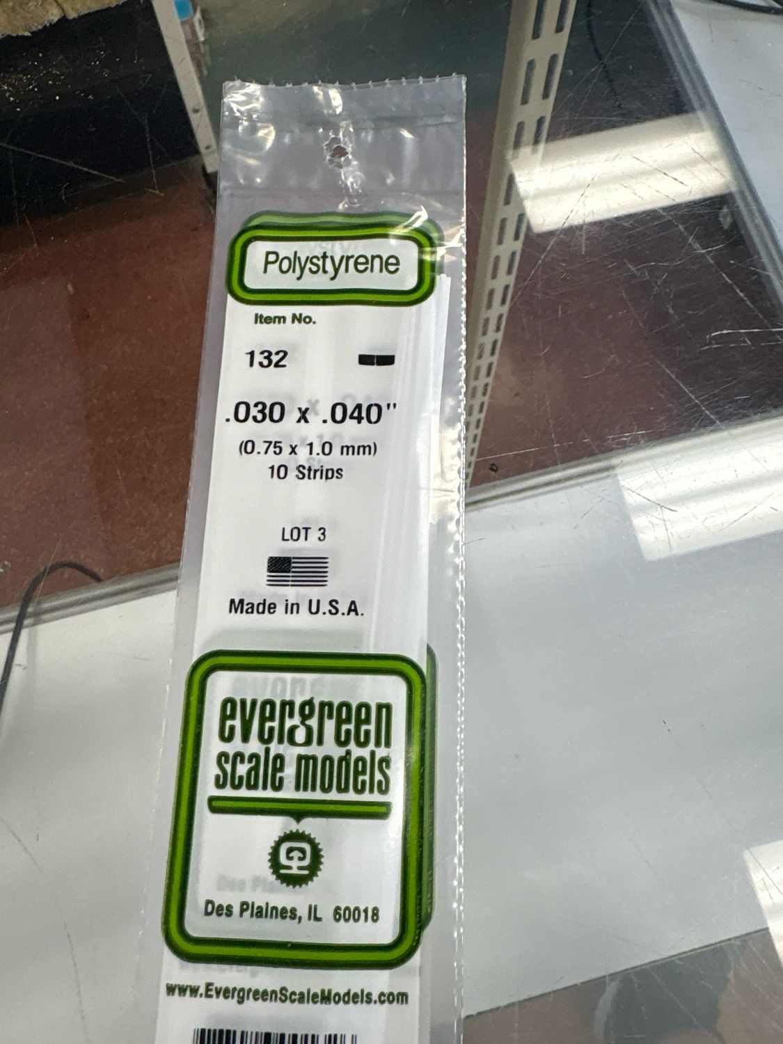 Evergreen Polystyrene #132 Evergreen Polystyrene #132