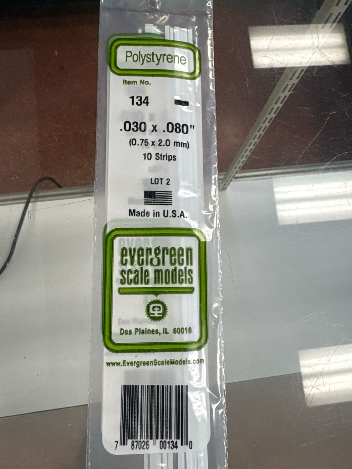 Evergreen Polystyrene #134 Evergreen Polystyrene #134