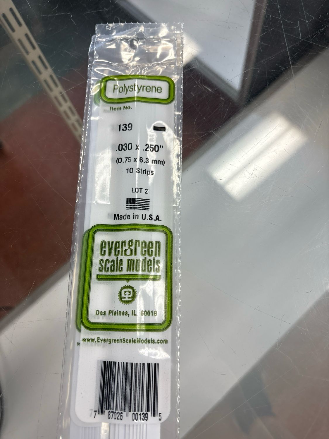 Evergreen Polystyrene #139 Evergreen Polystyrene #139