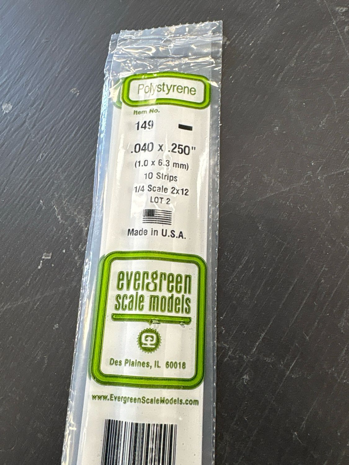 Evergreen Polystyrene #149 Evergreen Polystyrene #149