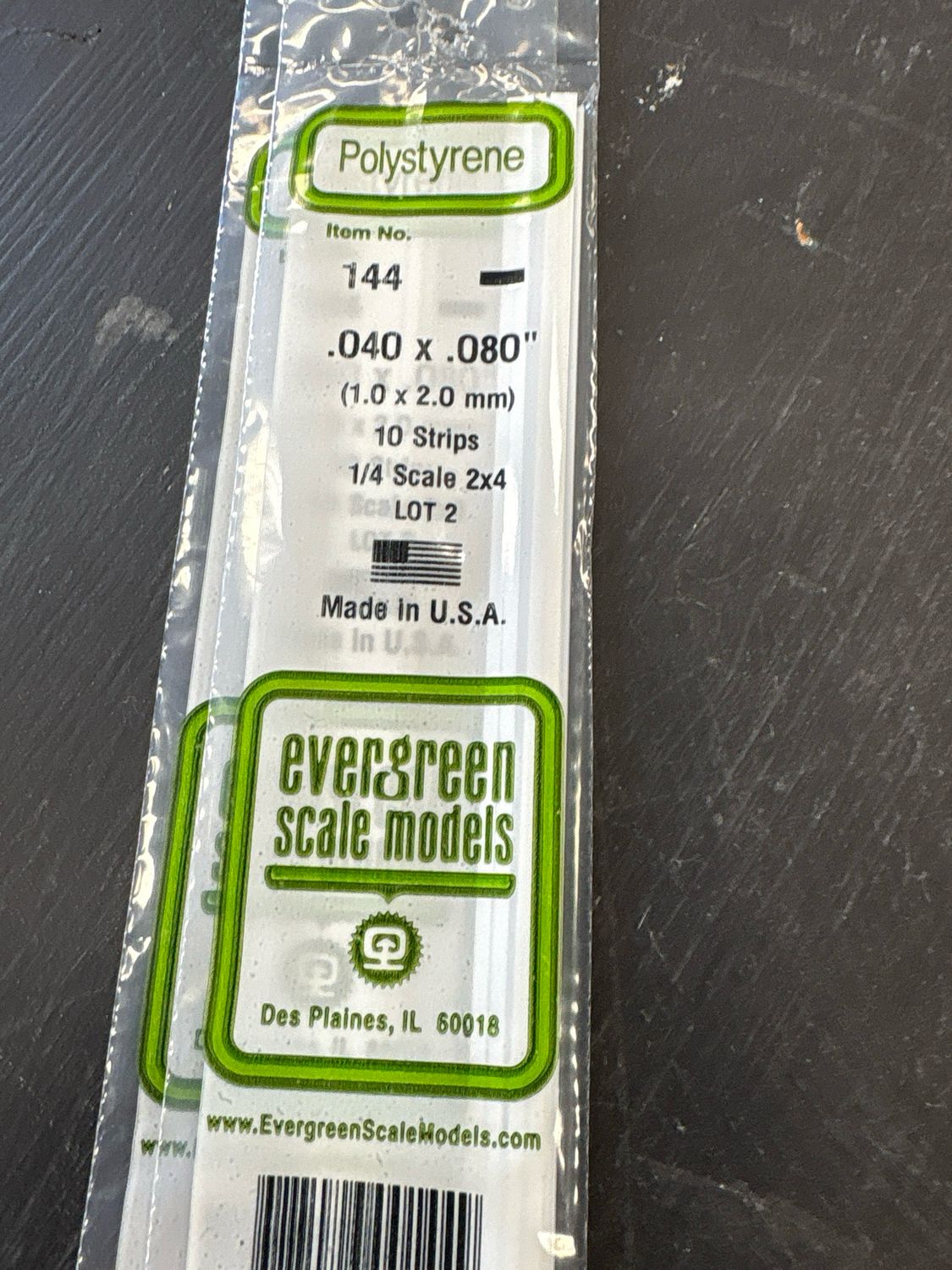 Evergreen Polystyrene #144 Evergreen Polystyrene #144