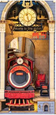 Time Travel DIY Booknook Shelf Insert 3D Wooden Puzzles