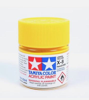 X-8 Lemon Yellow Gloss Acrylic Paint