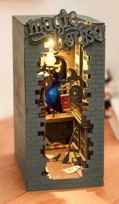 Rolife Magic House DIY Booknook Shelf Insert 3D Wooden Puzzles