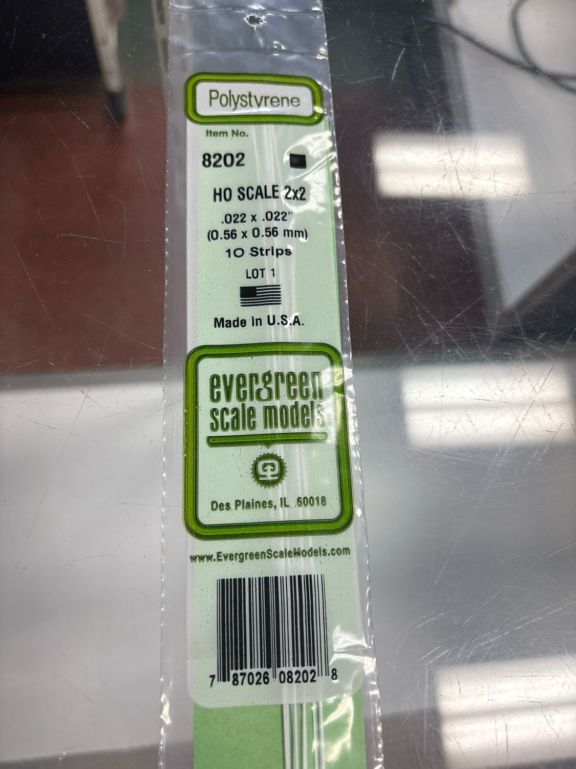 Evergreen Polystyrene HO Strips #8202 Evergreen Polystyrene HO Strips #8202
