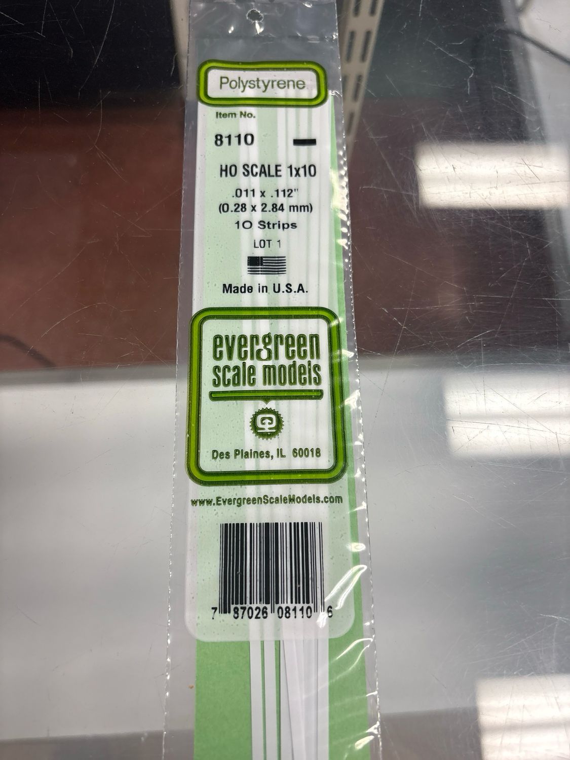 Evergreen Polystyrene HO Strips #8110 Evergreen Polystyrene HO Strips #8110