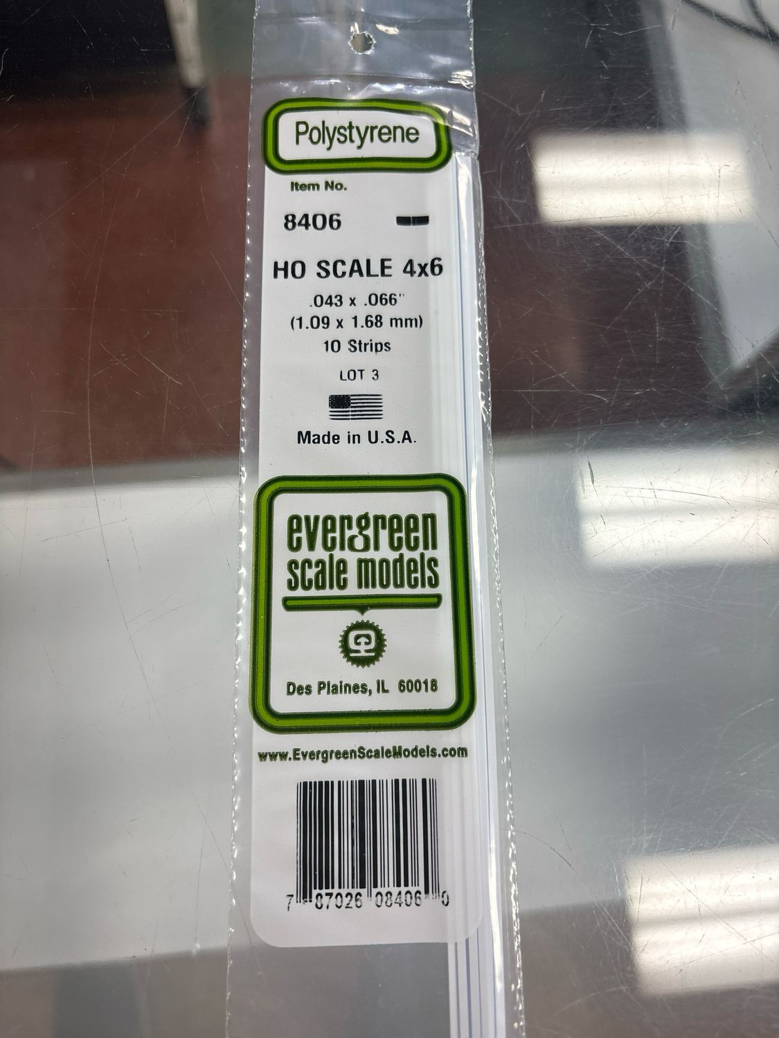 Evergreen Polystyrene HO Strips #8406 Evergreen Polystyrene HO Strips #8406