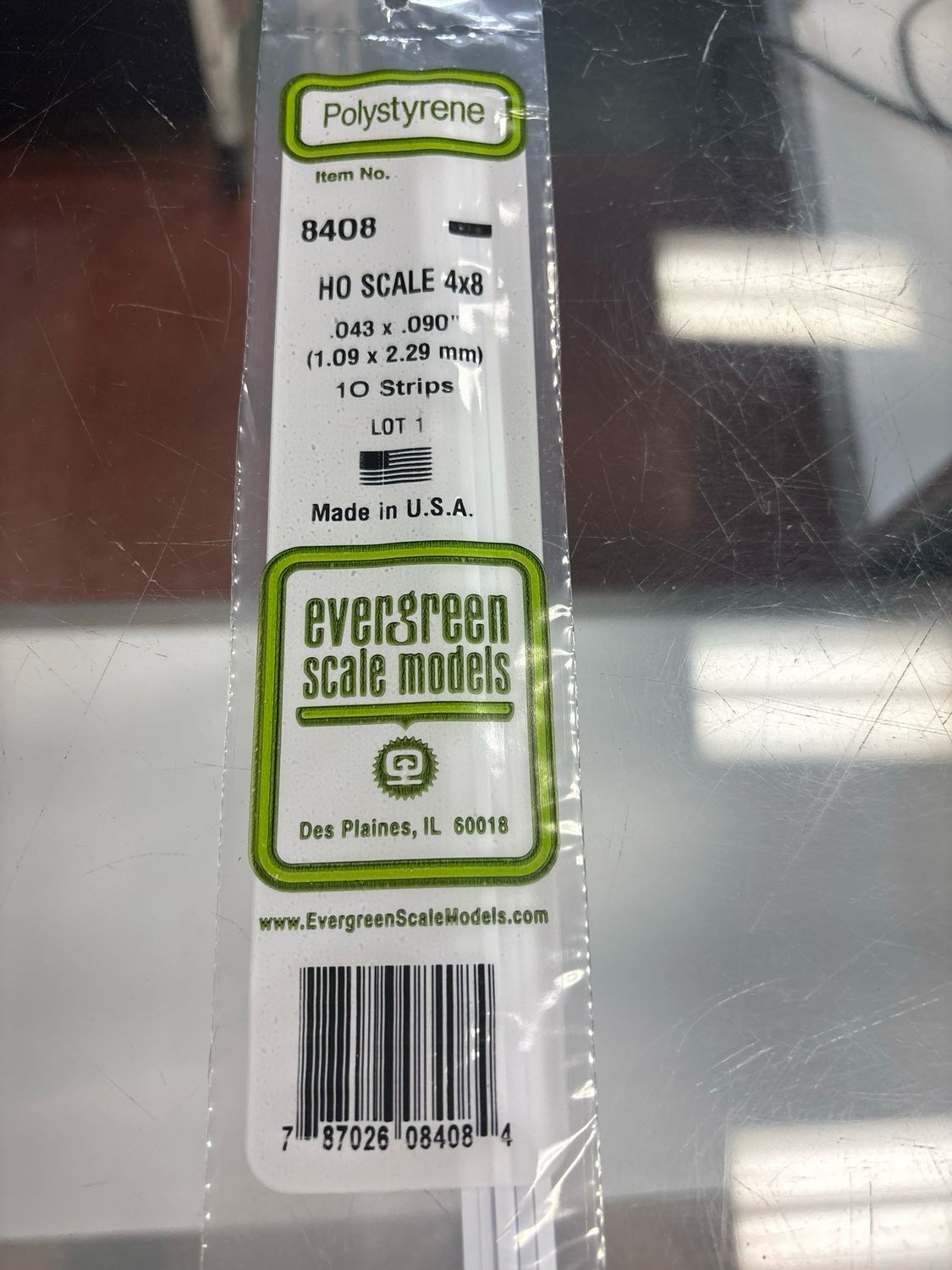 Evergreen Polystyrene HO Strips #8408 Evergreen Polystyrene HO Strips #8408