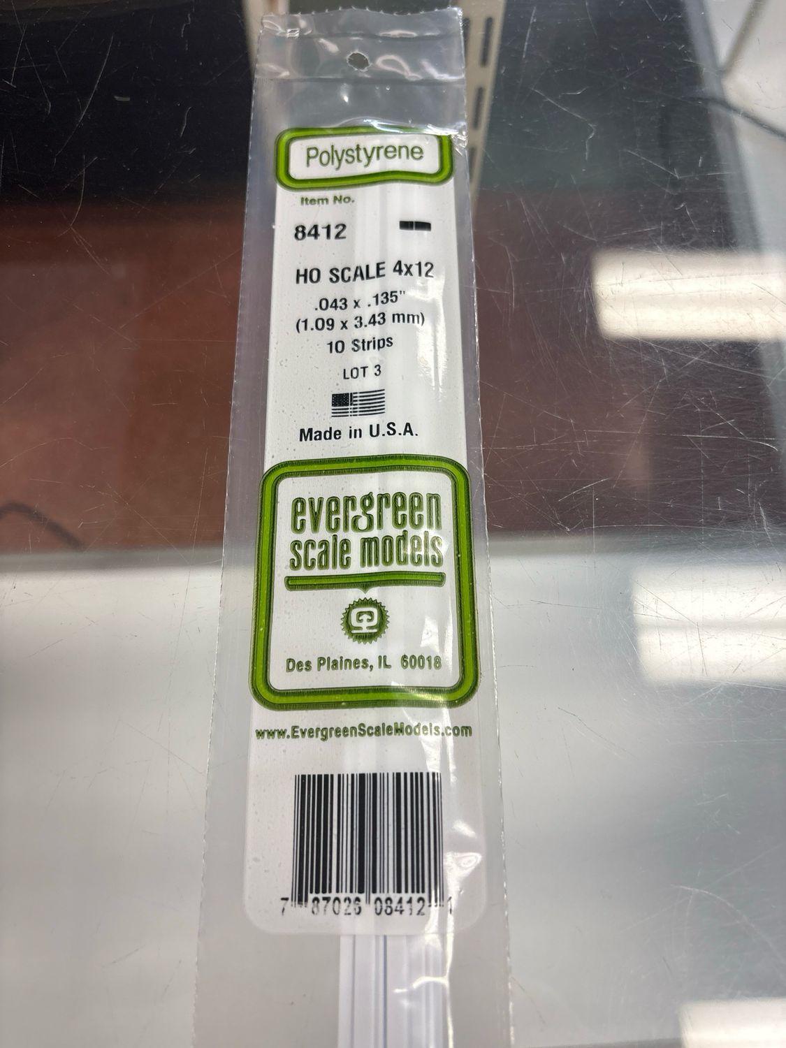 Evergreen Polystyrene HO Strips #8412 Evergreen Polystyrene HO Strips #8412