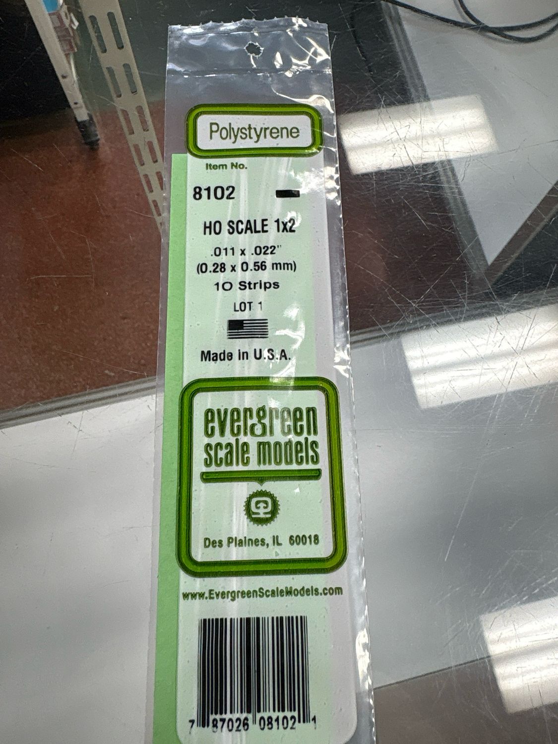 Evergreen Polystyrene HO Strips #8102 Evergreen Polystyrene HO Strips #8102