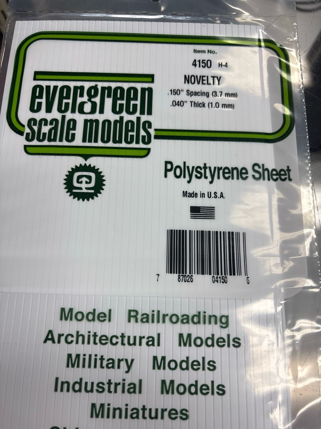 Evergreen Polystyrene Sheet (Novelty) #4150