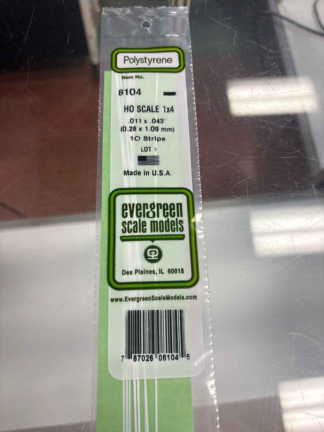 Evergreen Polystyrene HO Strips #8104 Evergreen Polystyrene HO Strips #8104
