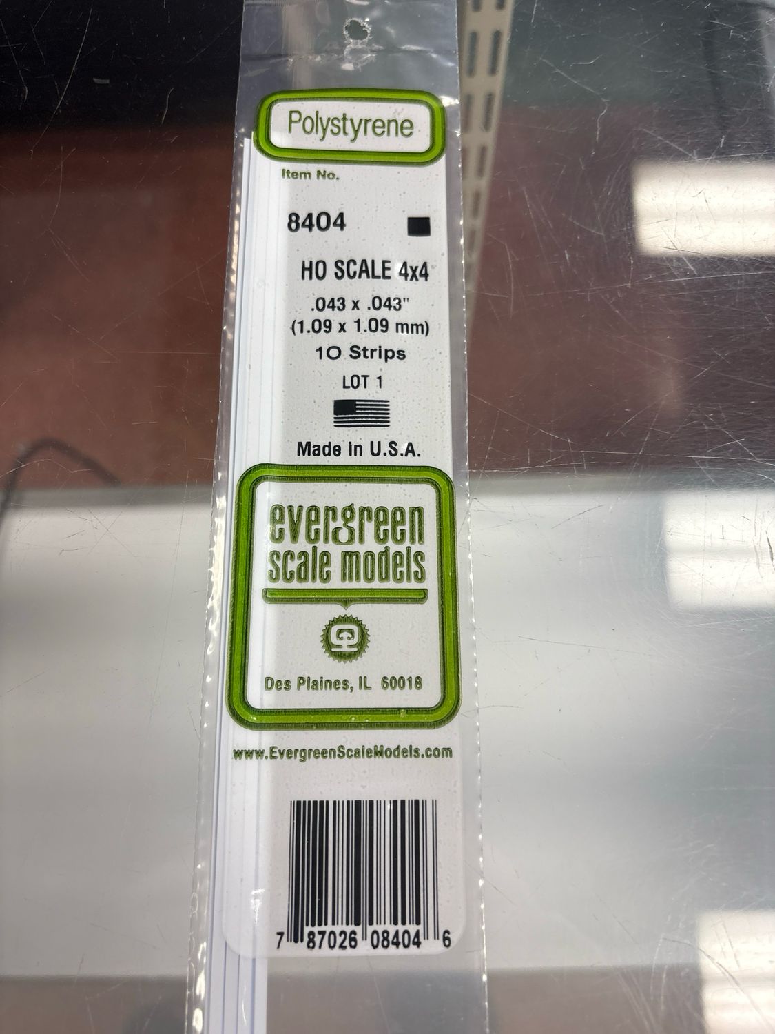 Evergreen Polystyrene HO Strips #8404 Evergreen Polystyrene HO Strips #8404