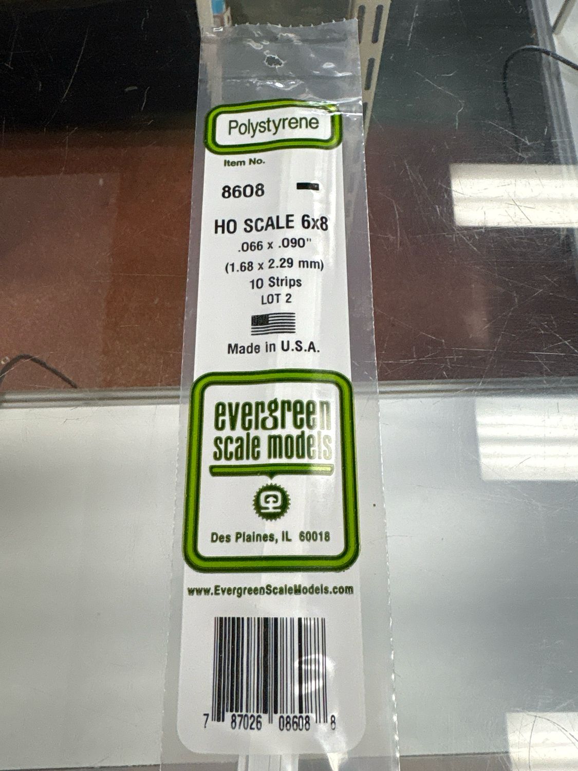 Evergreen Polystyrene HO Strips #8608 Evergreen Polystyrene HO Strips #8608