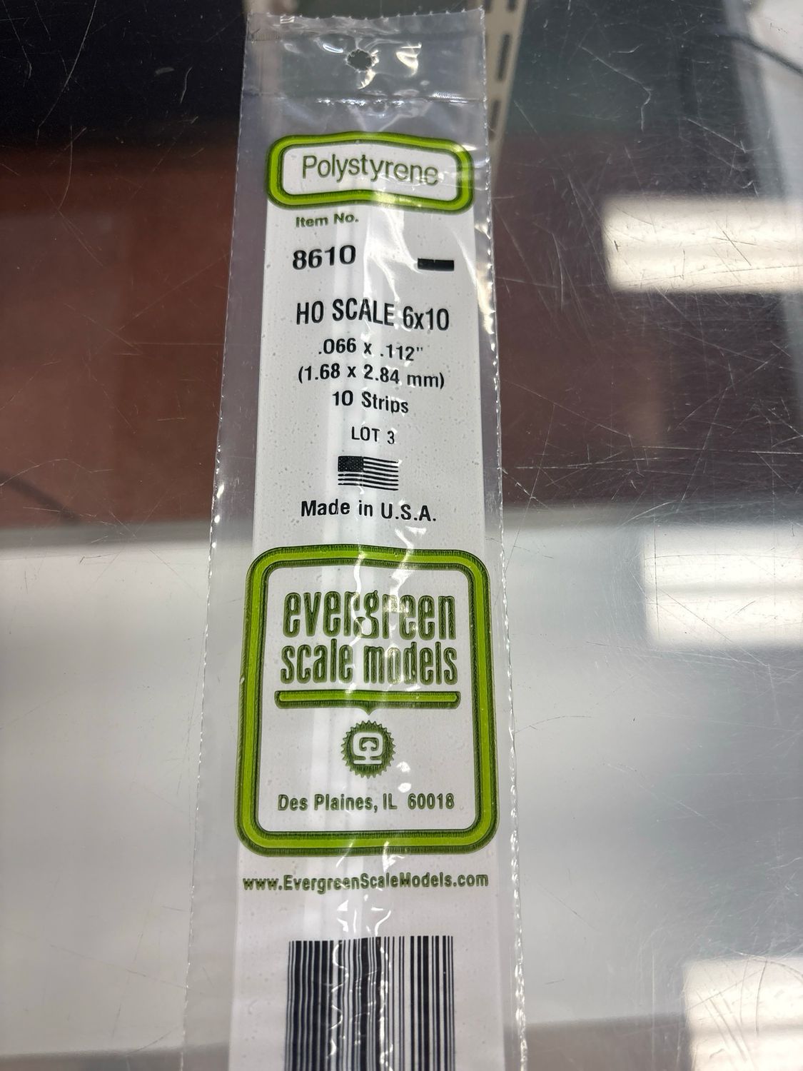 Evergreen Polystyrene HO Strips #8610 Evergreen Polystyrene HO Strips #8610