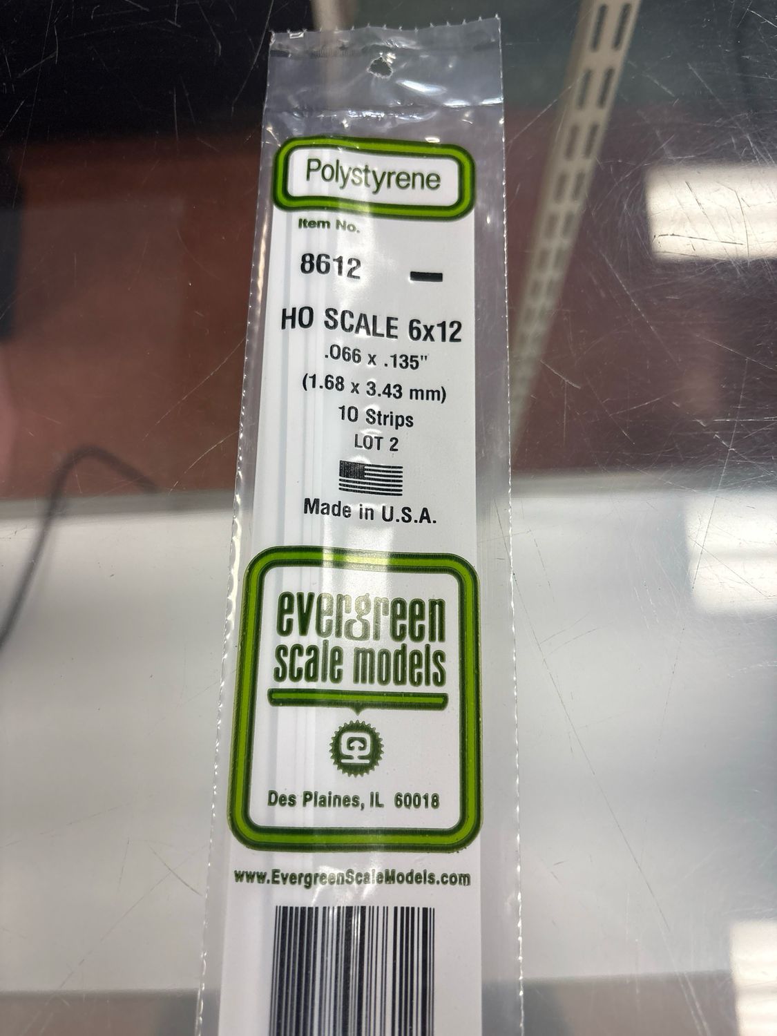 Evergreen Polystyrene HO Strips #8612 Evergreen Polystyrene HO Strips #8612