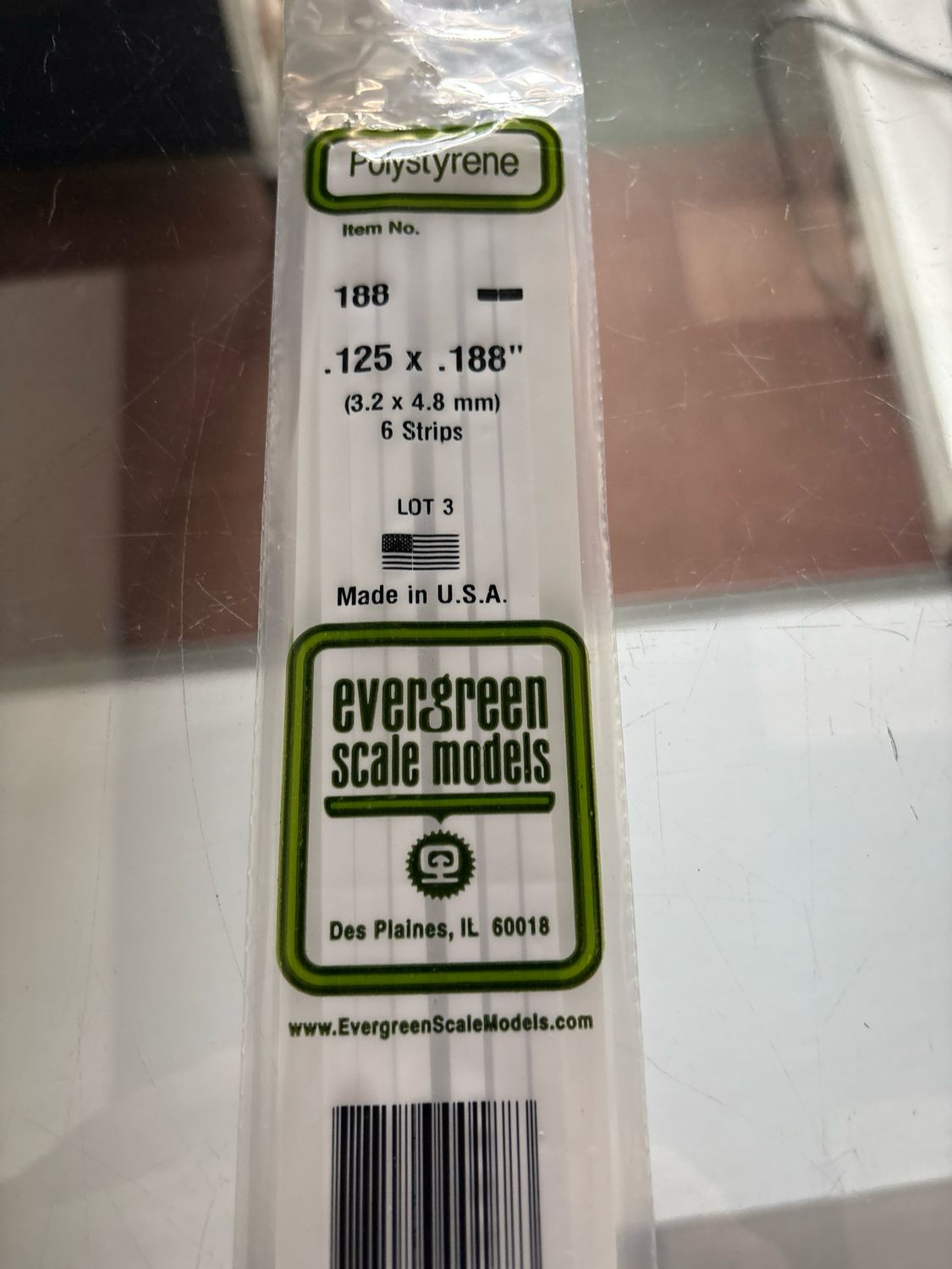 Evergreen Polystyrene #188 Evergreen Polystyrene #188