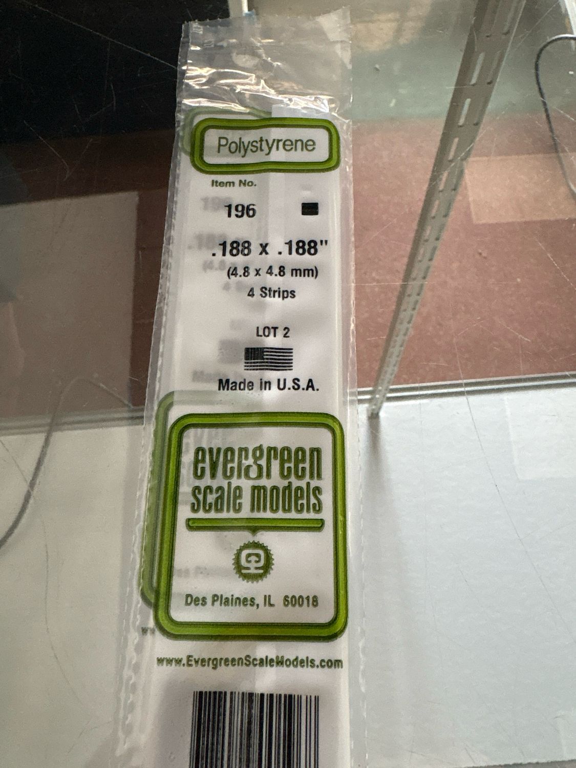 Evergreen Polystyrene #196 Evergreen Polystyrene #196