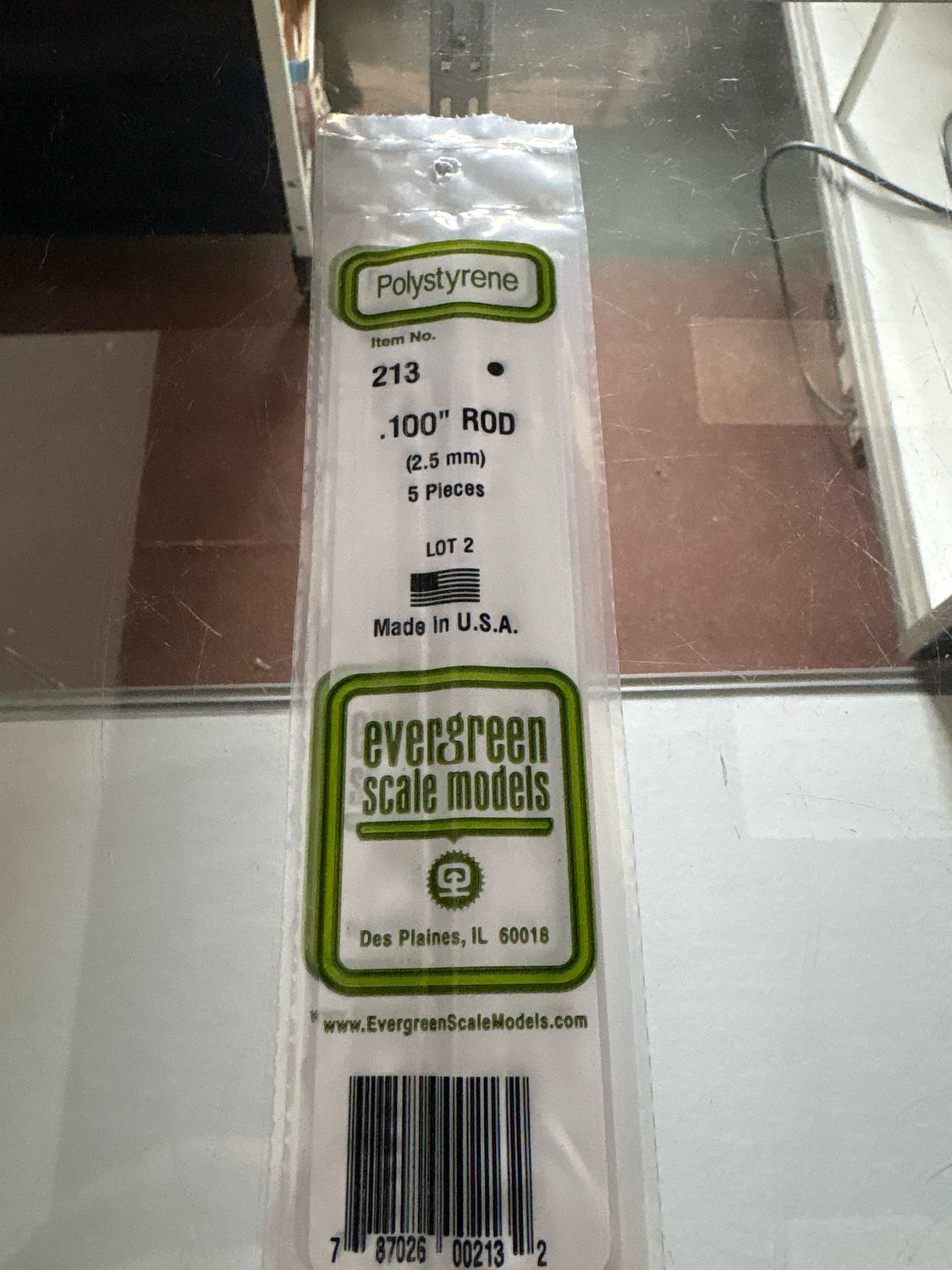 Evergreen Polystyrene Rod #213 Evergreen Polystyrene Rod #213