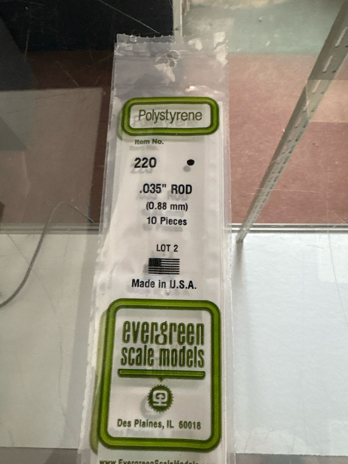 Evergreen Polystyrene Rod #220 Evergreen Polystyrene Rod #220