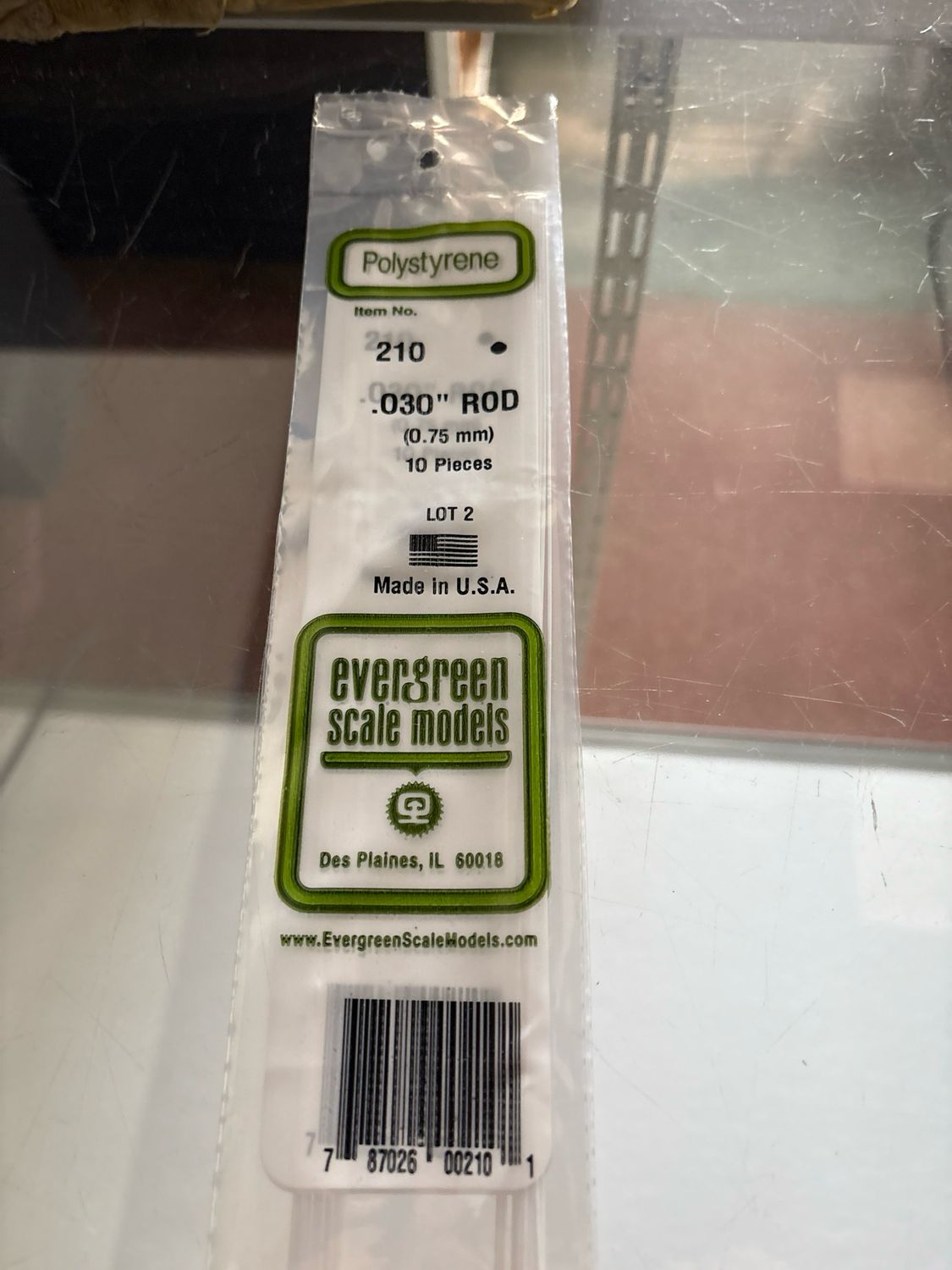 Evergreen Polystyrene Rod #210 Evergreen Polystyrene Rod #210