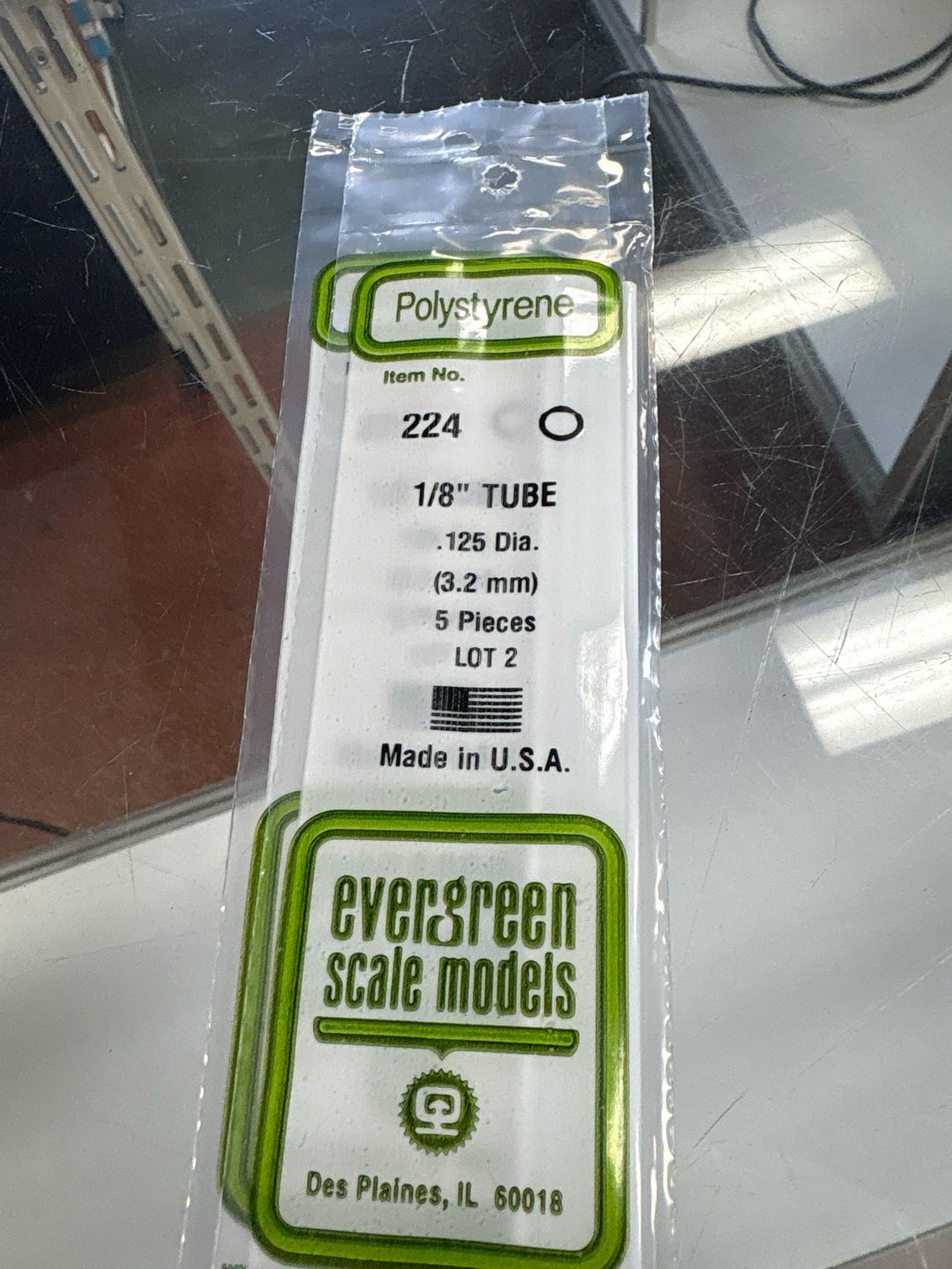 Evergreen Polystyrene Tube #224