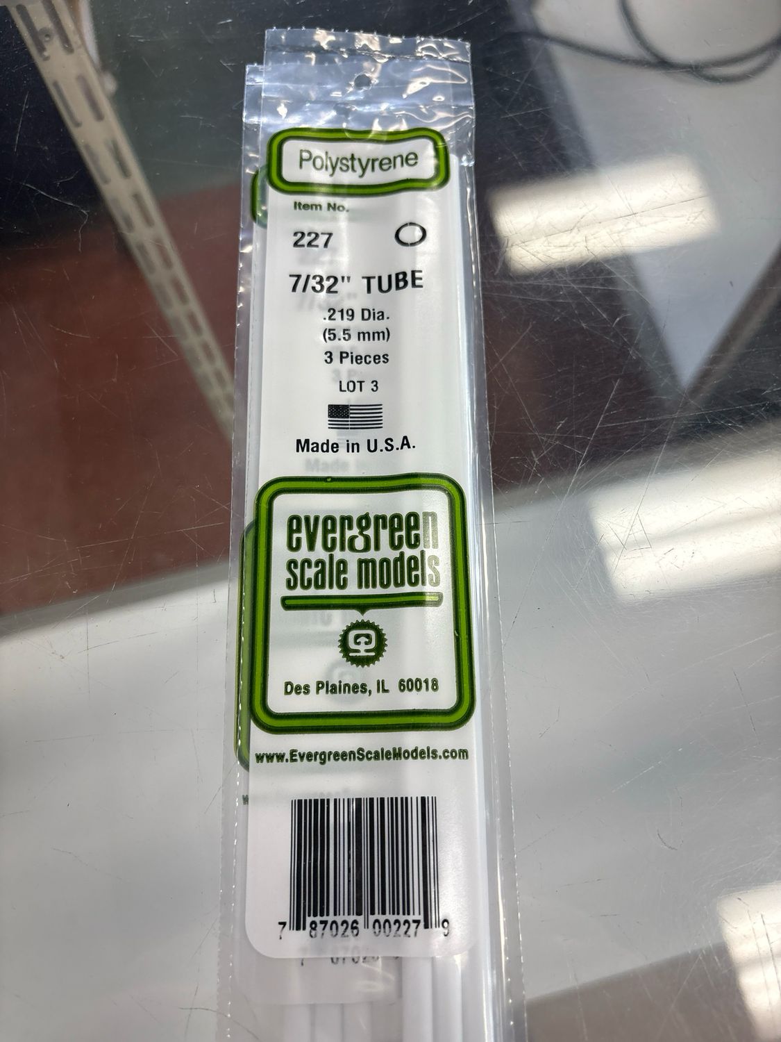 Evergreen Polystyrene Tube #227