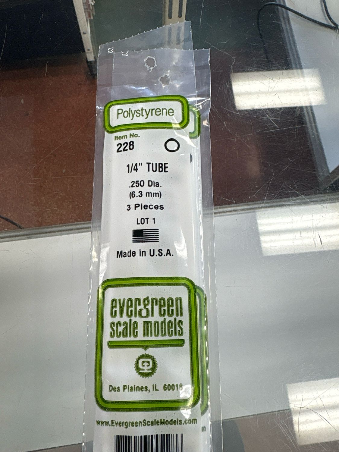 Evergreen Polystyrene Tube #228