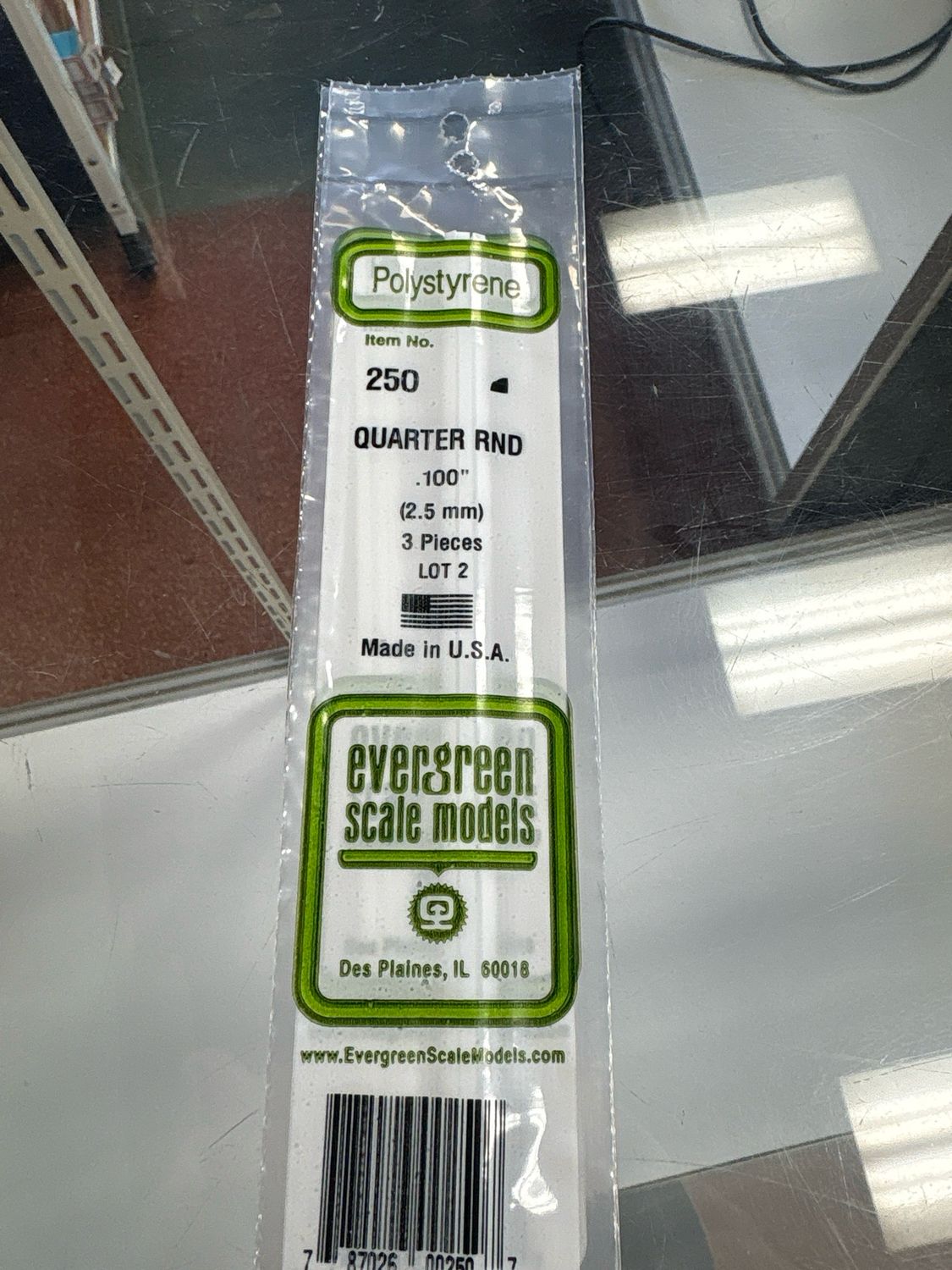 Evergreen Polystyrene Quarter Round #250