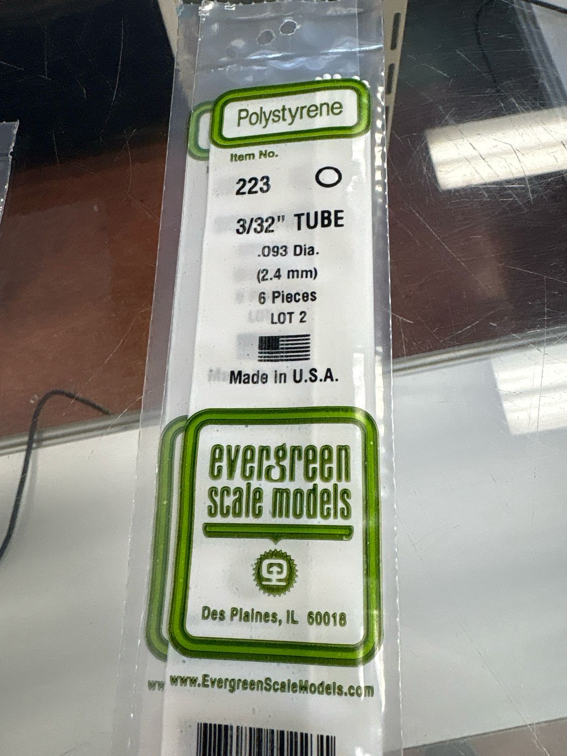 Evergreen Polystyrene Tube #223
