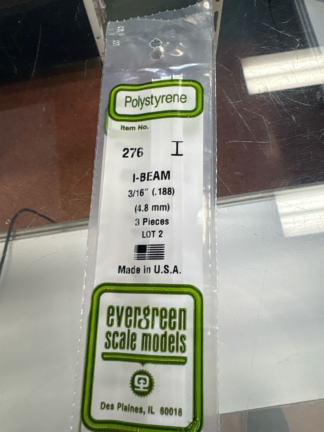 Evergreen Polystyrene I-Beam #276